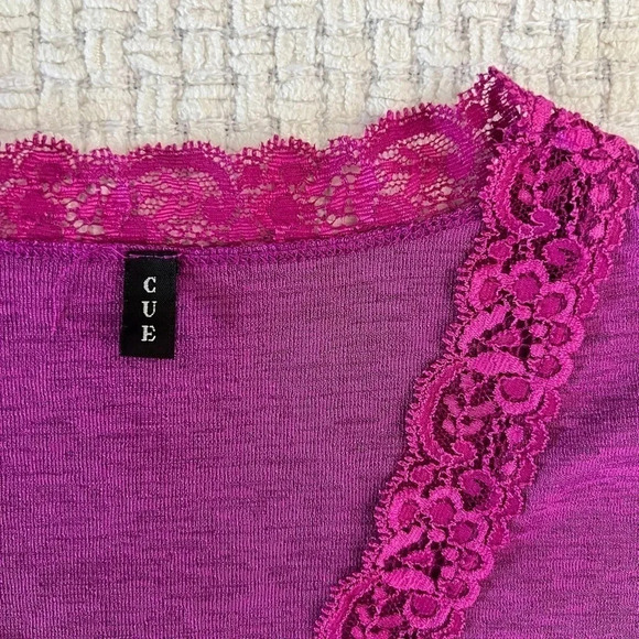 VINTAGE 90’s Lace Trim Blouse - Picture 4 of 7